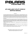 Thumbnail 1996-1998 Polaris ATV Light Utility Service Repair Manual